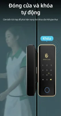 Khóa từ cửa kính cường lực Kenitsu SLD3 tự động khóa an toàn