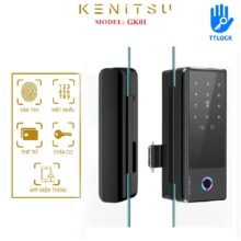 Khóa vân tay cửa kính cường lực văn phòng Kenitsu GK01 tích hợp ứng dụng TTLock