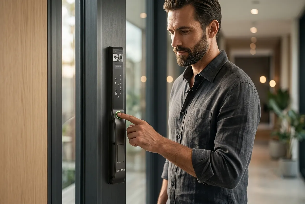 Khóa vân tay cửa nhôm kính Kenitsu chính hãng cao cấp