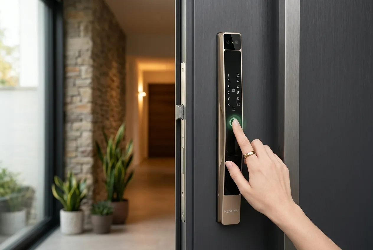 Khóa vân tay cửa nhôm kính Xingfa Kenitsu cao cấp