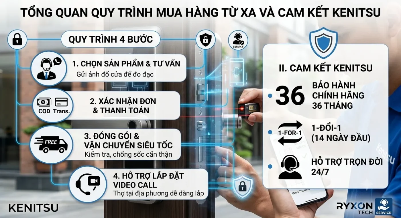 Hướng dẫn mua hàng từ xa tại Kenitsu với quy trình 4 bước đơn giản