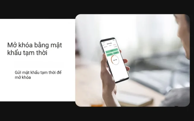 Tạo mật khẩu tạm thời từ xa qua ứng dụng TTLock cho khóa cửa kính Kenitsu GK01