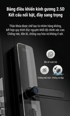 Bảng điều khiển kính gương 2.5D của khóa Kenitsu TT62
