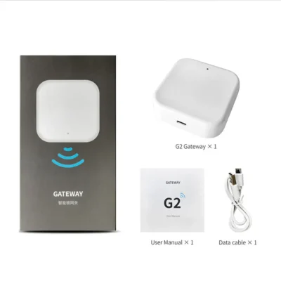 Bộ Gateway TTLock G2 gồm thiết bị, dây nguồn và hướng dẫn