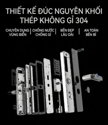 Hình minh họa cấu tạo nhiều lớp của khóa Kenitsu TT62