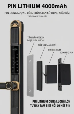 Cấu tạo khoang pin lithium 4000mAh của Kenitsu Pro