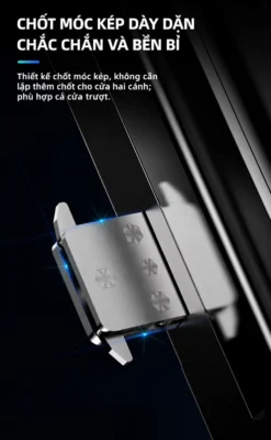 Chốt móc kép inox 304 của khóa cửa kính Kenitsu SH9