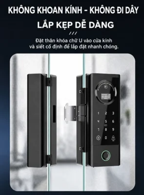 Kenitsu SC6 lắp kẹp trên cửa kính không cần khoan và không đi dây