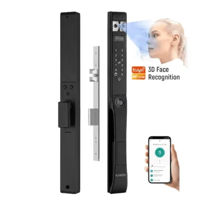Khóa cửa nhôm Face ID 3D Kenitsu SR5 kết nối Wi-Fi và ứng dụng Tuya