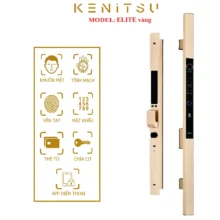 Khóa Kenitsu Elite màu vàng dành cho cửa nhôm