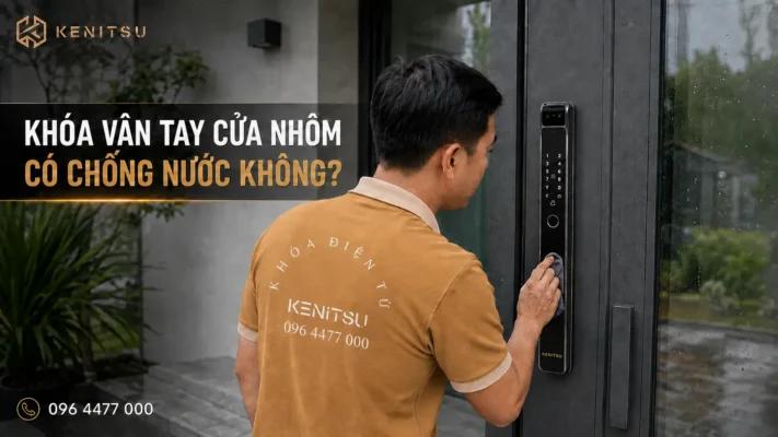 Khóa vân tay cửa nhôm có chống nước không – kỹ thuật viên Kenitsu kiểm tra khóa SD5