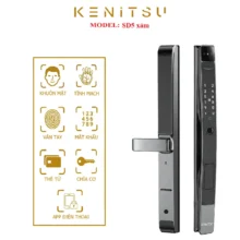 Khóa vân tay cửa nhôm kính pin sạc Kenitsu SD5 màu xám