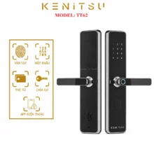 Khóa vân tay cửa thủy lực tay gạt Kenitsu TT62 với 5 phương thức mở cửa